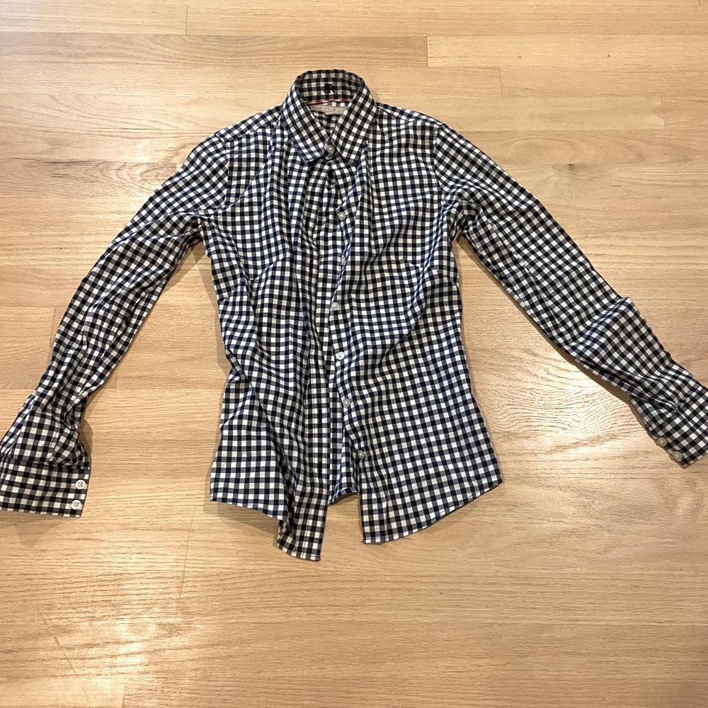 Banana Republic Women’s Black and White Checkered Shirt